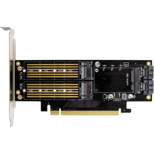 Tarjeta de Interfaz InLine 76660T PCIe a M.2 y mSATA NVMe