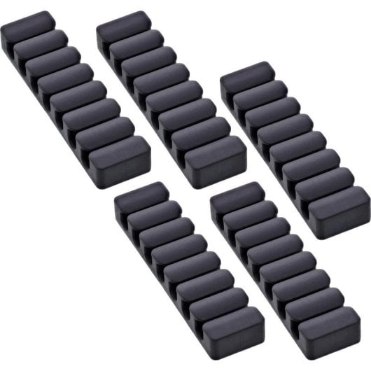 Clip para cable InLine 59971L Universal TPR Negro Autoadhesivo Pack 5