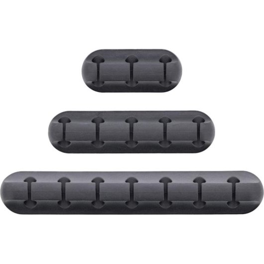 Clip per cavi InLine 59971B Universale TPR Nero Autoadesivo