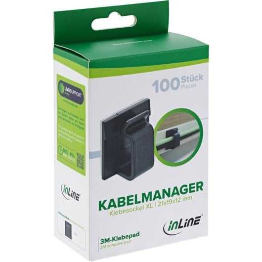 Gancho de soporte para cableado InLine 59971H Universal Nylon Negro