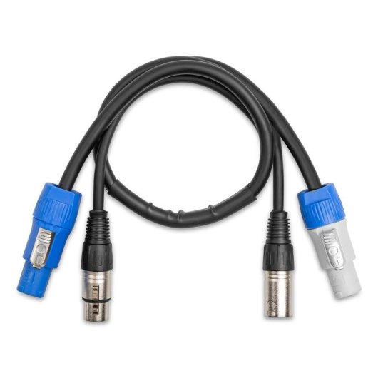 Cable de Señal PD-Connex CX06-0.50 0.5m Schuko XLR Powercon