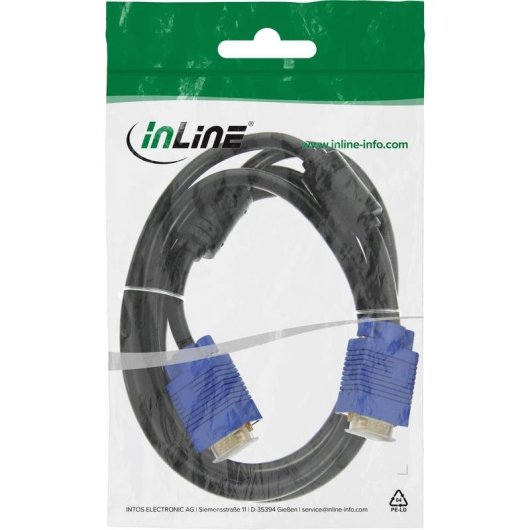 Cable VGA InLine 17715T 1,5 m Macho a Macho Negro