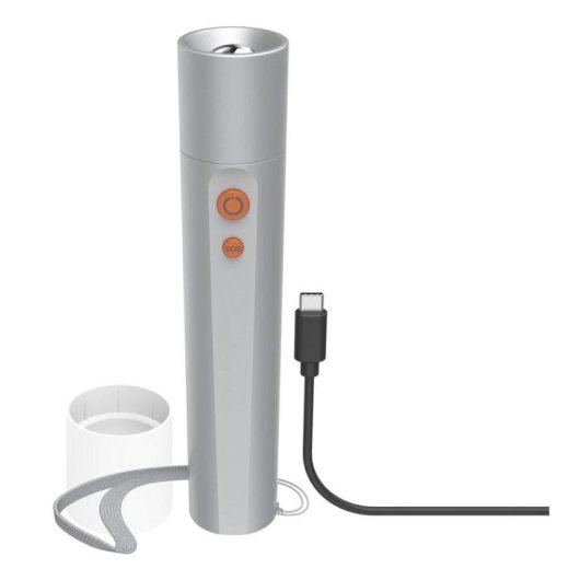 Linterna de mano Hama FL350-C LED 3W USB Recargable Plata Aluminio