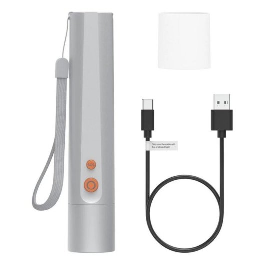 Linterna de mano Hama FL350-C LED 3W USB Recargable Plata Aluminio