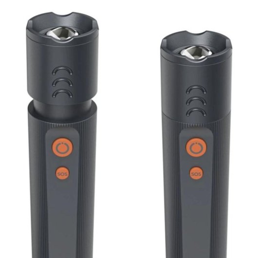 Linterna de mano Hama FLX1000 LED 1000 lúmenes 4 modos de luz IP44 gris aluminio