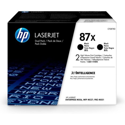 Cartuchos de tóner negro Original HP 87X LaserJet alta capacidad 2 unidades