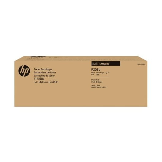 Cartuchos de tóner negro ultra alta capacidad HP Samsung MLT-P203U pack 2