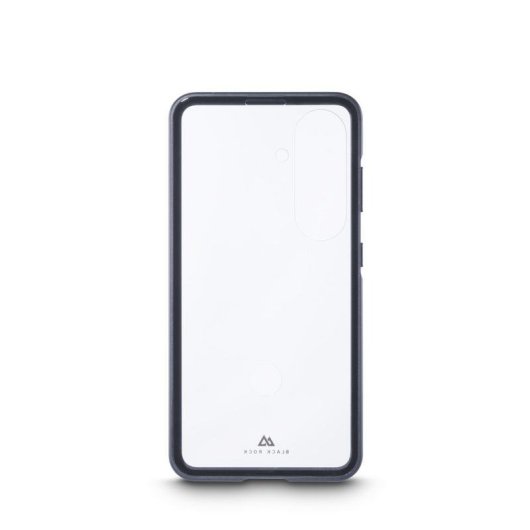 Funda para móvil Black Rock 360° Glass Cover aluminio y cristal negro transparente para Galaxy S26