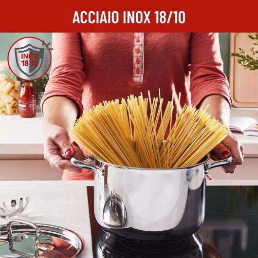 Olla Lagostina Sfiziosa 5 l Acero Inoxidable Aluminio Inducción