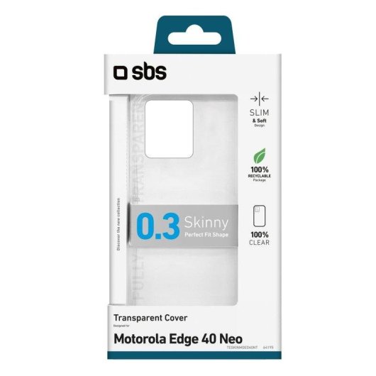 Funda para móvil SBS TESKINMOED40NT Cover TPU Transparente para Motorola Edge 40 Neo