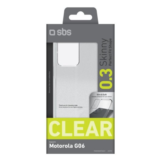 Funda para móvil SBS Skinny Cover TPU Trasparente ultrafina per Motorola Moto G06