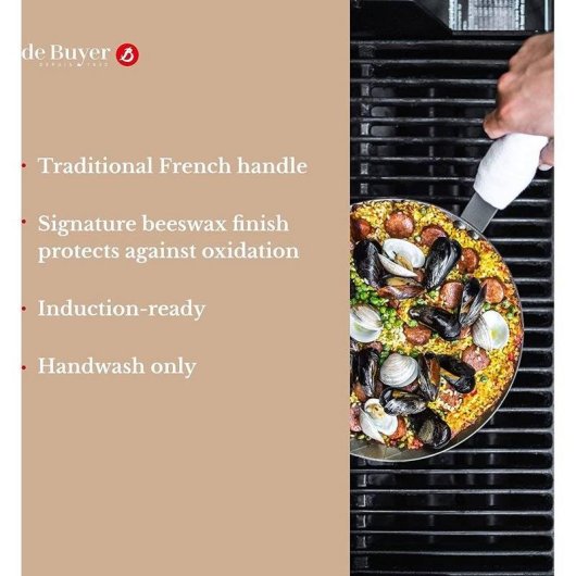 Sartén Parrilla de Buyer 5616.28 Acero Inoxidable 28 cm