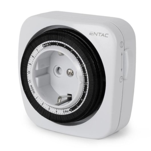Reloj Temporizador Entac EMTM24-1E 230V 16A 3680W Negro y Blanco
