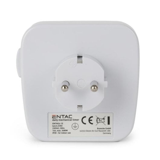 Reloj Temporizador Entac EMTM24-1E 230V 16A 3680W Negro y Blanco