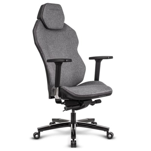 Silla Gaming Quersus ICOS 1.1 Gris Hierro Tejido Ignífugo Reclinable 140°