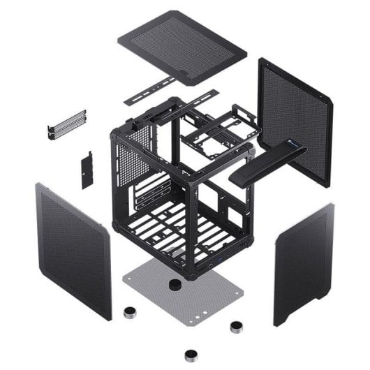 Case Mini Torre Jonsbo C6-ITX Nera con Pannelli a Maglia