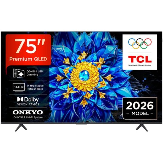 TV TCL QLED P8L 75P8L 75" 4K UltraHD 144Hz Smart TV Google TV HDR10 Dolby Vision
