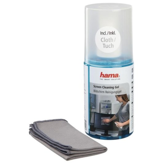Nettoyant pour écrans Hama Gel 200 ml avec chiffon microfibre
