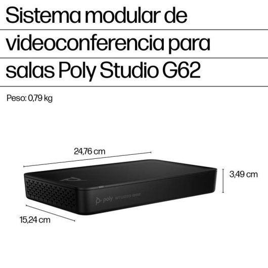 Sistema de videoconferencia Poly Studio G62 4K Ultra HD 10 personas Negro