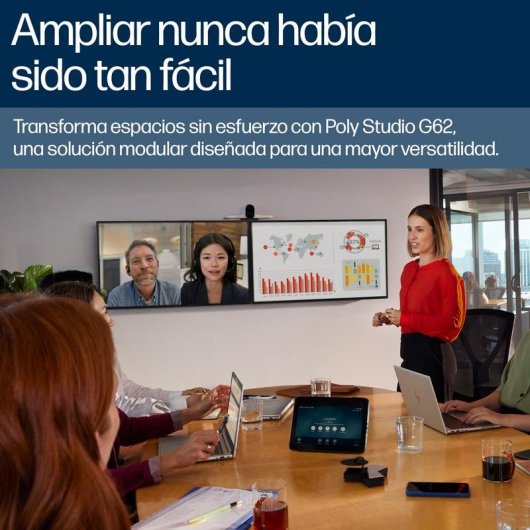 Sistema de videoconferencia Poly Studio G62 4K Ultra HD 10 personas Negro