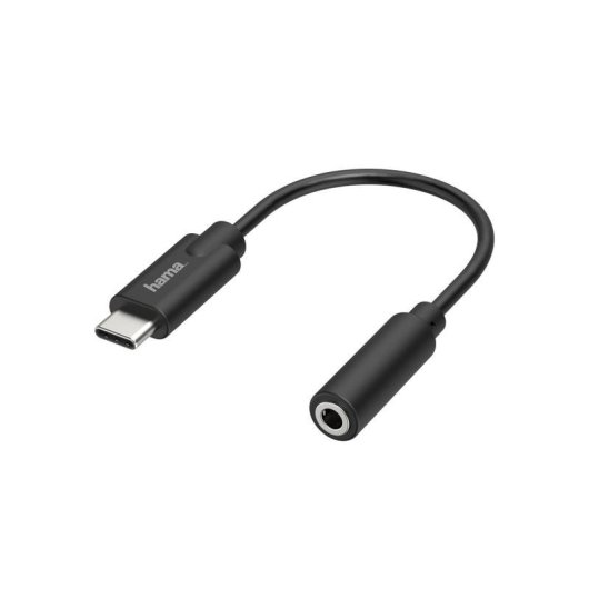 Cable Hama USB C a 3,5mm Negro