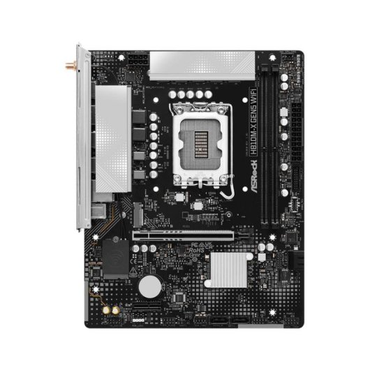 Placa Base AsRock H810M-X Gen5 Intel H810 LGA 1851 DDR5 Micro ATX WiFi 6 2.5GbE M.2 RGB