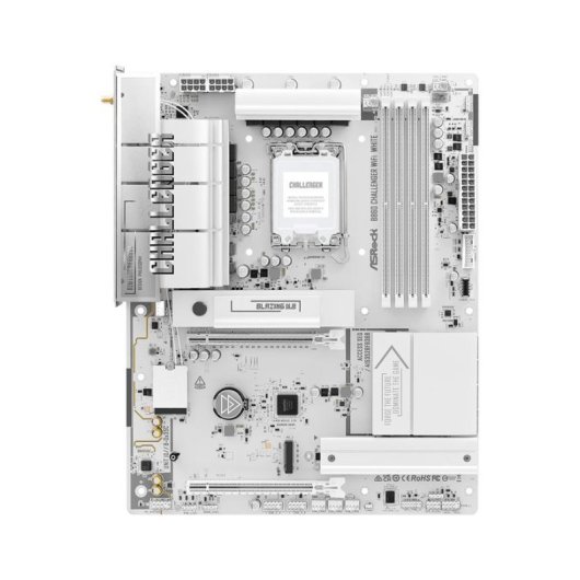 Motherboard AsRock B860 Challenger WiFi White Intel B860 LGA 1851 DDR5 ATX WiFi 7 2.5GbE RAID