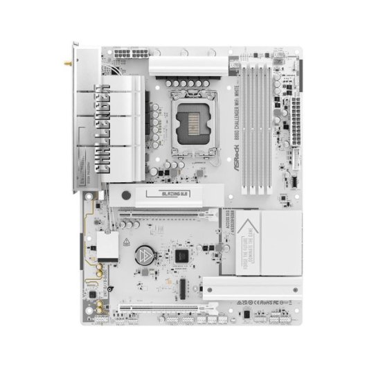 Motherboard AsRock B860 Challenger WiFi White Intel B860 LGA 1851 DDR5 ATX WiFi 7 2.5GbE RAID