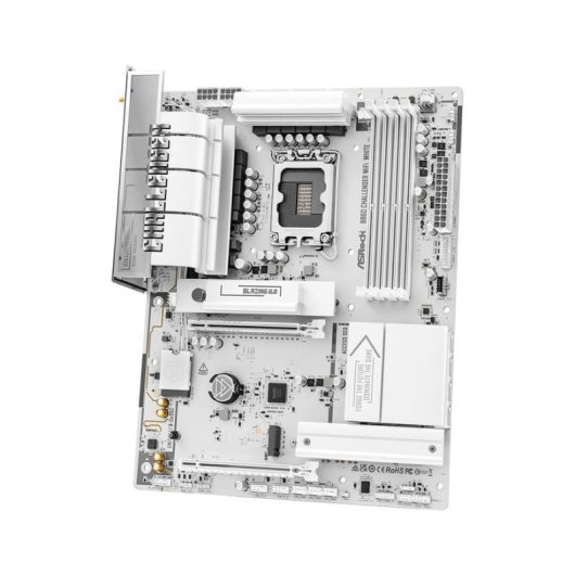 Motherboard AsRock B860 Challenger WiFi White Intel B860 LGA 1851 DDR5 ATX WiFi 7 2.5GbE RAID