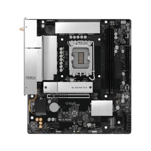 Placa Base AsRock B860M Rock WiFi Intel B860 LGA 1851 DDR5 Micro ATX WiFi 6E RGB
