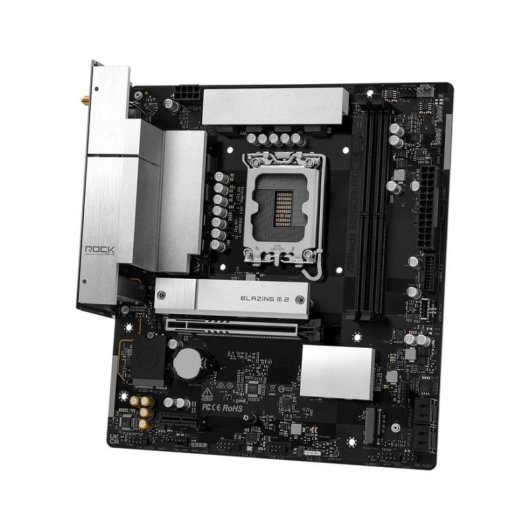Placa Base AsRock B860M Rock WiFi Intel B860 LGA 1851 DDR5 Micro ATX WiFi 6E RGB