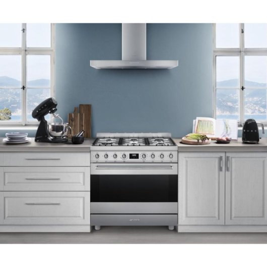 Cocina Smeg Symphony C9GMX2 Independiente Gas 6 Zonas 115 L Clase A