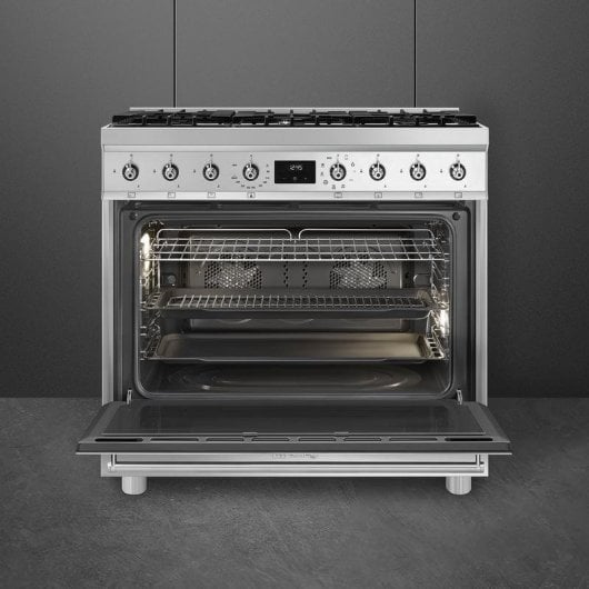 Cocina Smeg Symphony C9GMX2 Independiente Gas 6 Zonas 115 L Clase A
