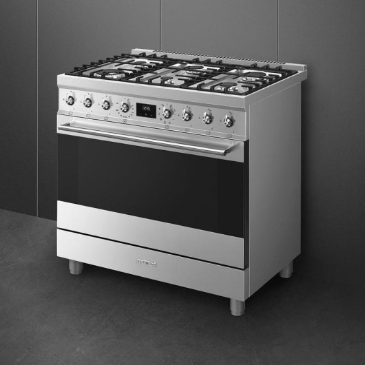 Cocina Smeg Symphony C9GMX2 Independiente Gas 6 Zonas 115 L Clase A