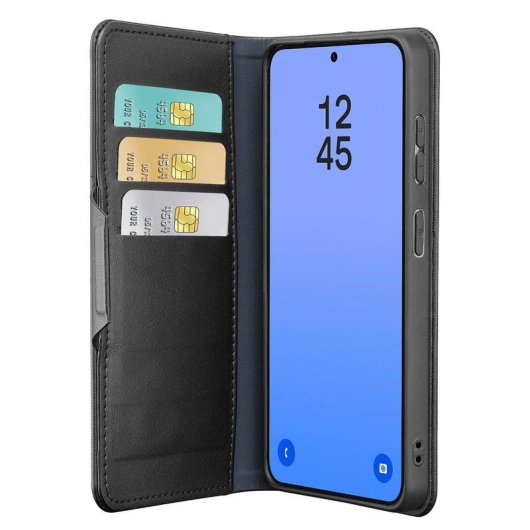Funda para móvil Cellularline Book Agenda Folio Cuir Noir RFID pour Galaxy S26 Ultra
