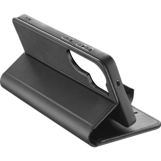 Funda para móvil Cellularline Book Agenda Folio Cuir Noir RFID pour Galaxy S26 Ultra