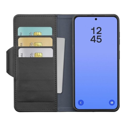 Funda para móvil Cellularline Book Agenda Folio Cuir Noir RFID pour Galaxy S26 Ultra