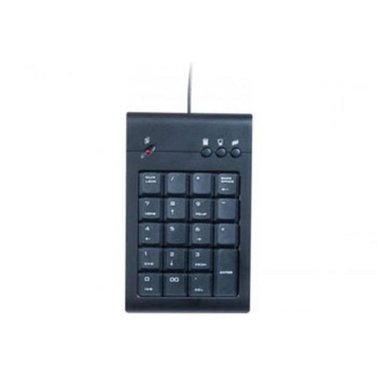 Clavier Genérica USB 22 touches avec hub USB et design ergonomique noir