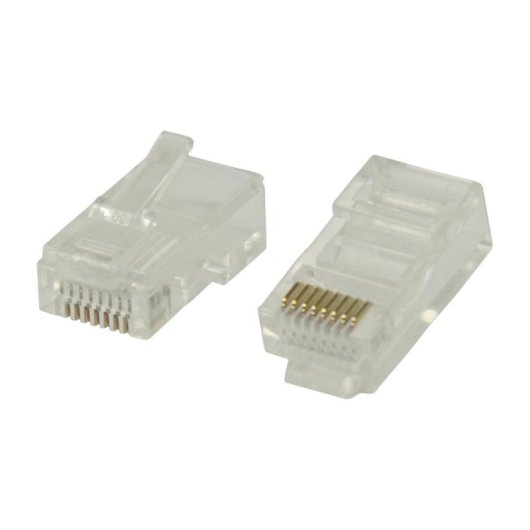 Conectores RJ45 Cat 5e Transparentes Plástico 10 piezas