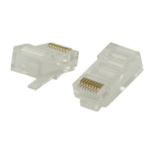 Conectores RJ45 Cat 5e Transparentes Plástico 10 piezas