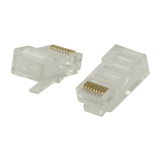 Conectores RJ45 Cat 5e Transparentes Plástico 10 piezas