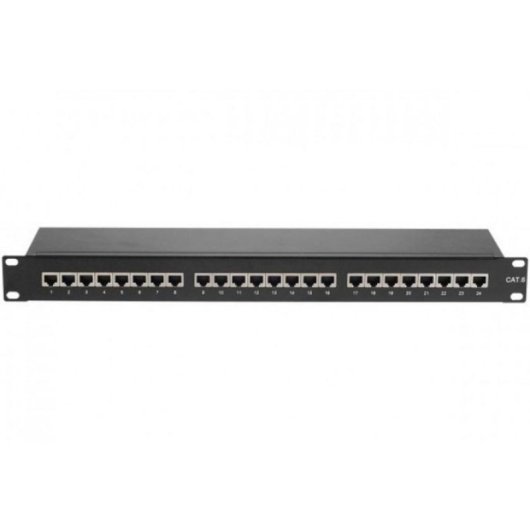 Panel de parcheo Hypertec 257280-HY 24 puertos Cat6 S/UTP 1U Negro