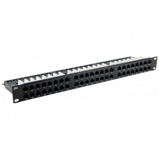 Patch-Panel Hypertec 48 Ports Cat6 U/UTP Rack-Montage 1U Schwarz