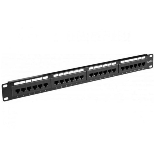 Pannello di patch Hypertec 257250-HY UTP 24 porte 1U Nero