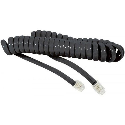 Cable téléphonique Dacomex RJ-9 mâle à mâle 2 m noir
