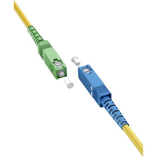Cable de Fibra Óptica Goobay 10 m SC-APC a SC-UPC FTTH OS2