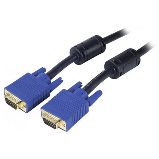 Cable VGA Genérico 5 metros Macho a Macho Negro y Azul