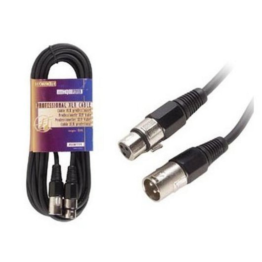 Cable XLR 3 pines macho a hembra 2 m Negro