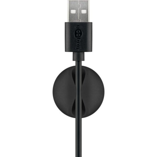 Soporte para cables Goobay 95040 Universal Negro Autoadhesivo