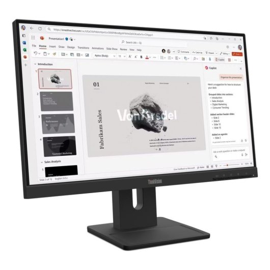 Monitor PC Lenovo ThinkVision E22-40 21,5" Full HD 100Hz IPS Regolabile in Altezza